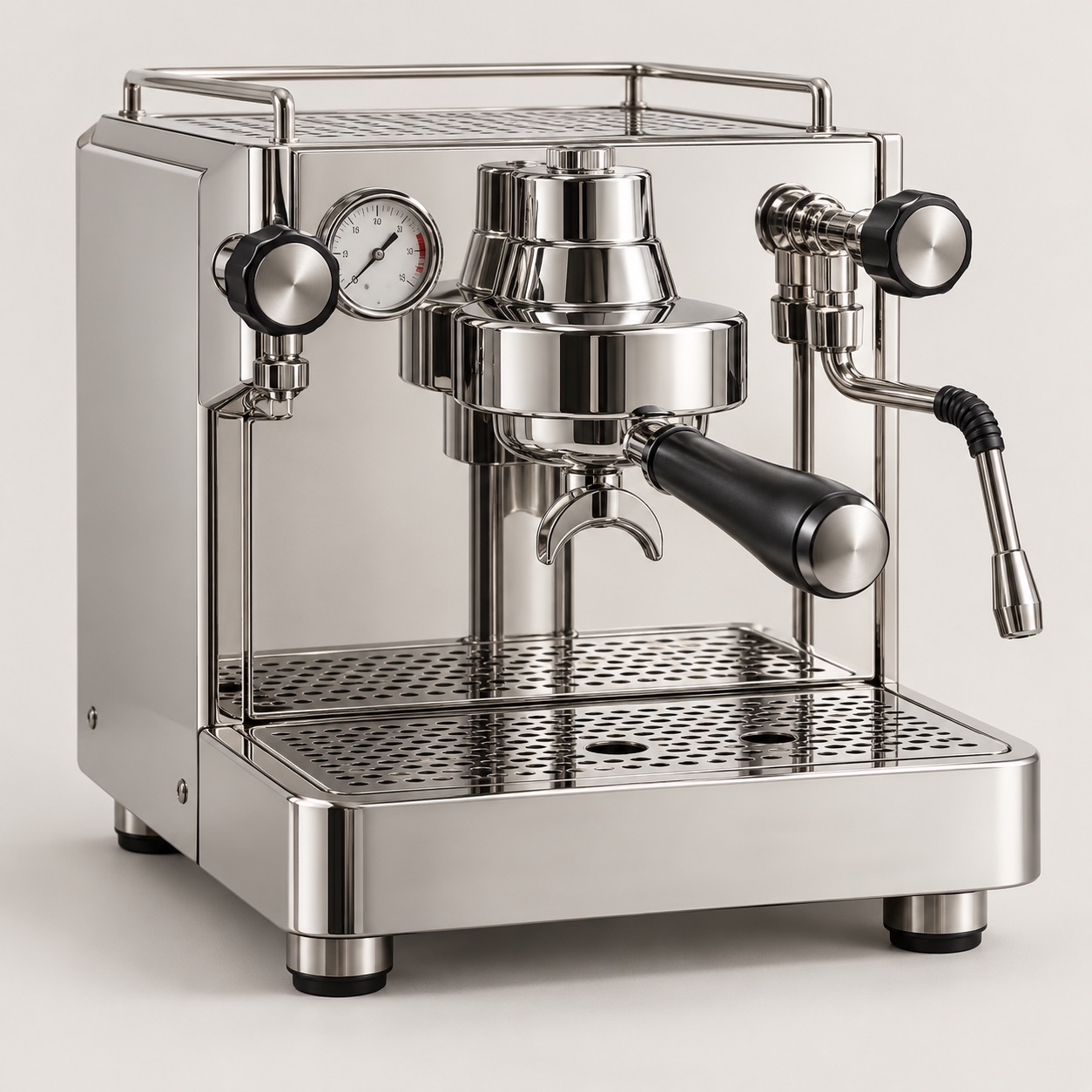 Home espresso machine, single boiler